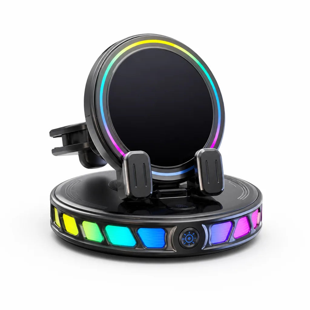 Automatic Gripper One-Hand Operation RGB Lighting Car Phone Mount
