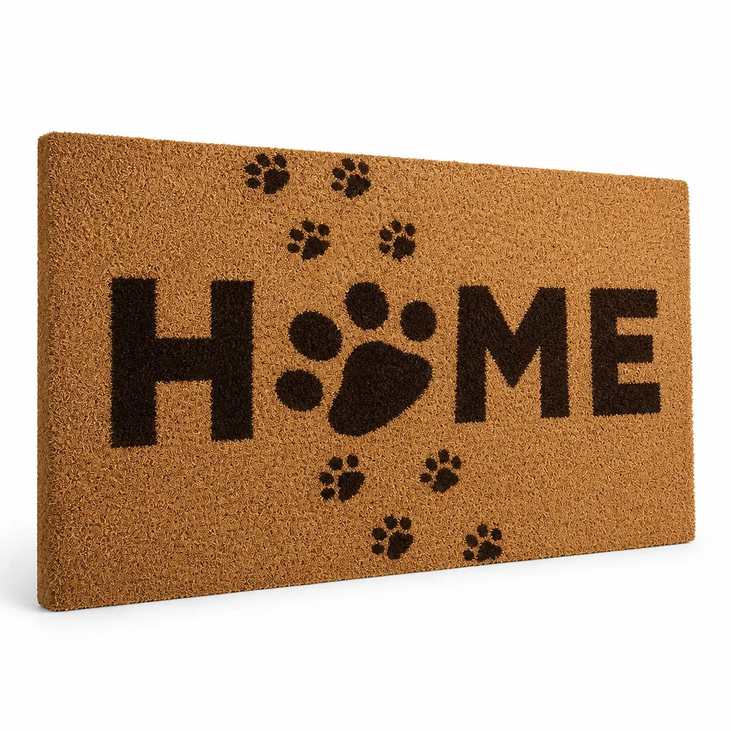 Coir Tree Motif Welcome Mat (Non-Slip Backing)