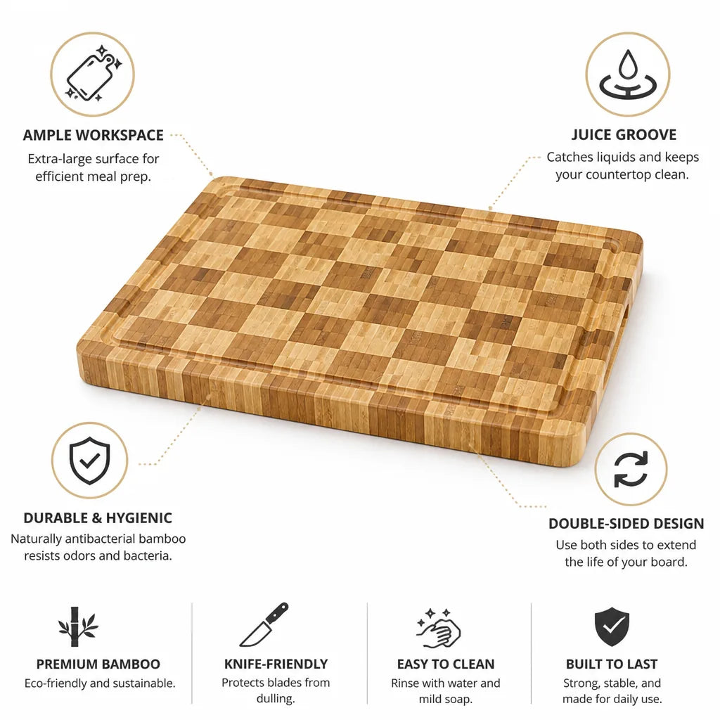 Cutting Board Bamboo Extra-Large Juice Groove