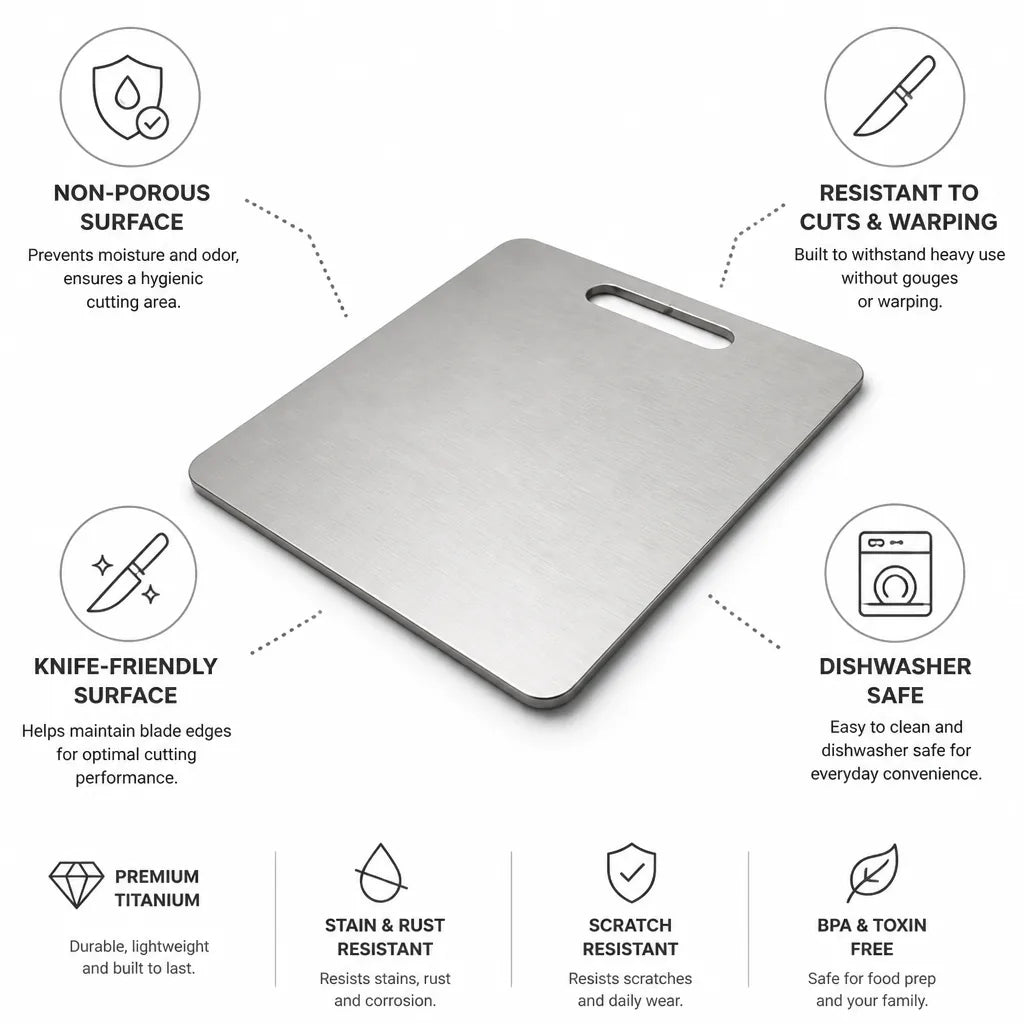 Cutting Board Titanium Non-Porous Dishwasher Safe