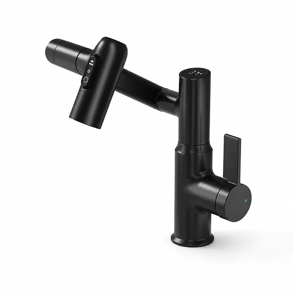 Height-Adjustable Integrated Temperature Display Kitchen Faucet (360°)