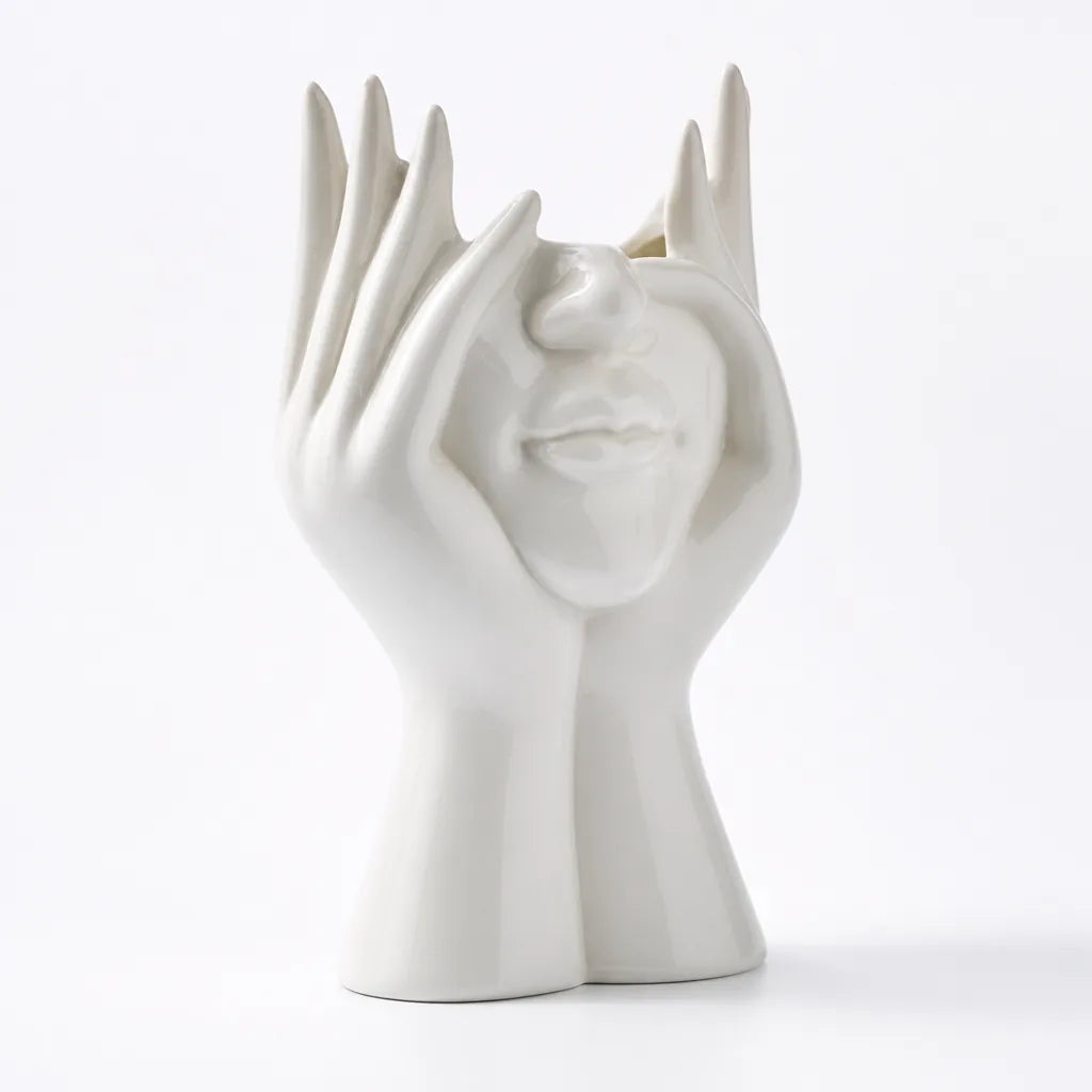 Modern Sculptural Ceramic Vase for Living Room