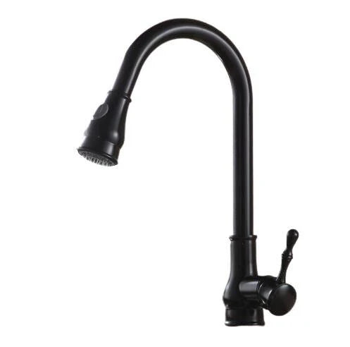 Pull-Down Kitchen Faucet 360 Degree Swivel & Stream-to-Spray