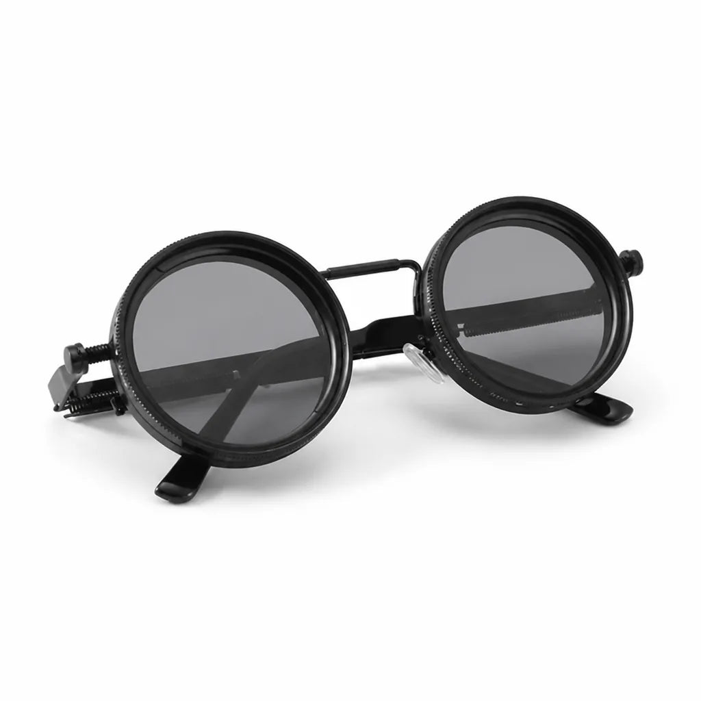 Round Sunglasses 9-Level Adjustable Tint UV400
