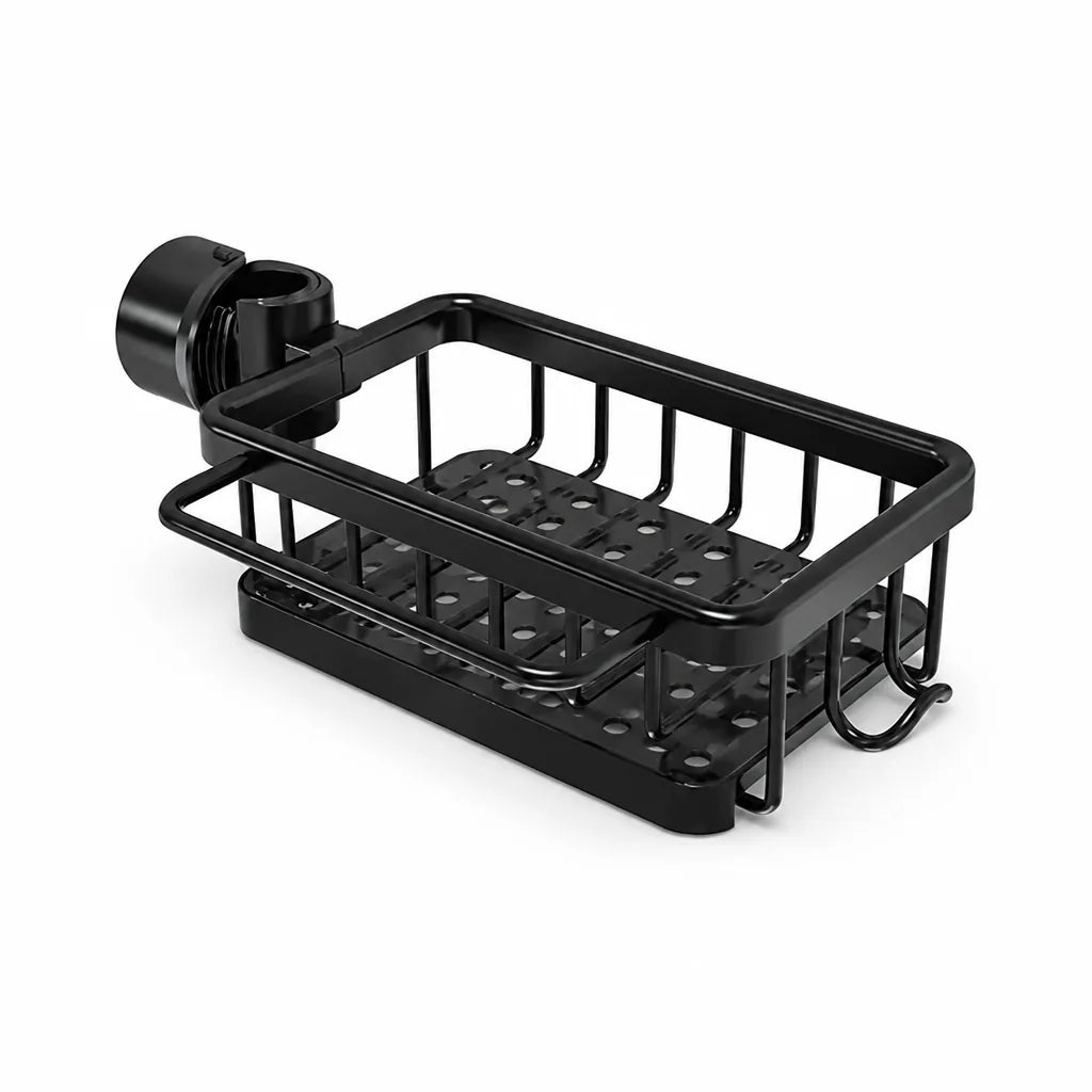 Rust-Free Aluminum Over-Sink Drain Shelf with Quick-Drying Holes