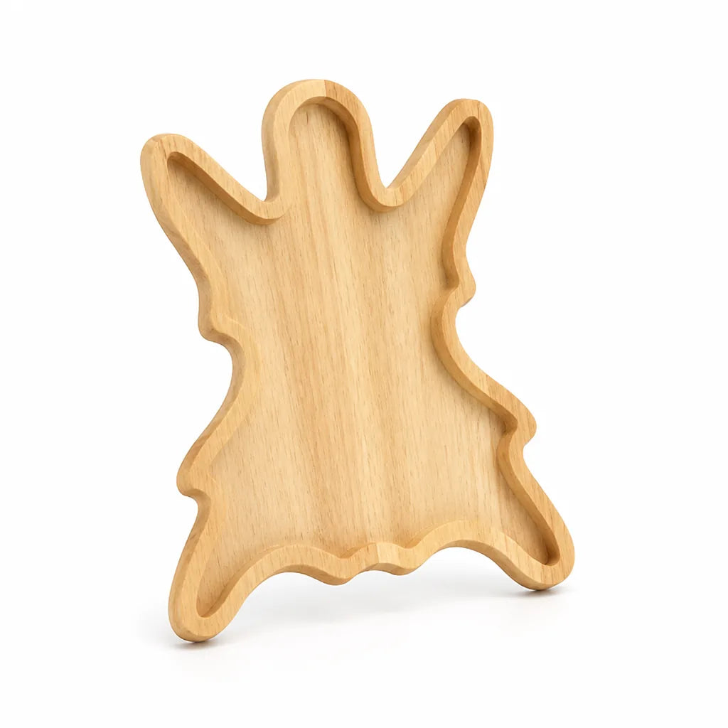 Serving Board Christmas Tree Solid Wood Inset Groove