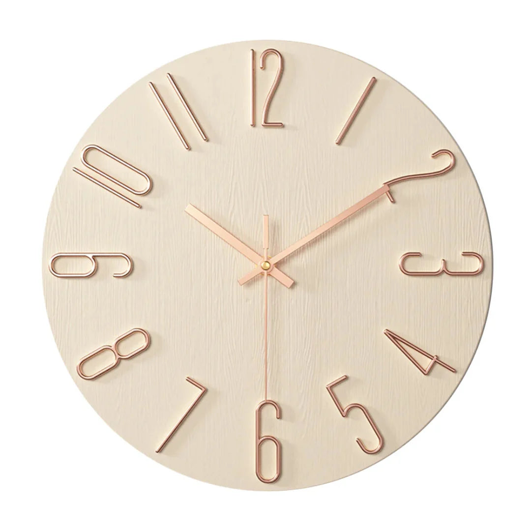 Wall Clock Minimalist & Silent 30cm Diameter