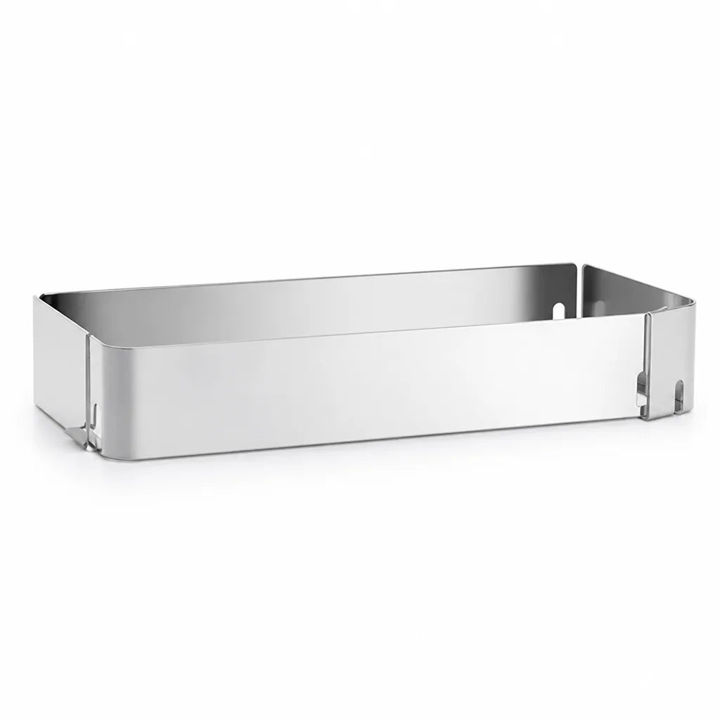 Adhesive Wall-Mounted Rust-Resistant Floating Metal Bathroom Shelf