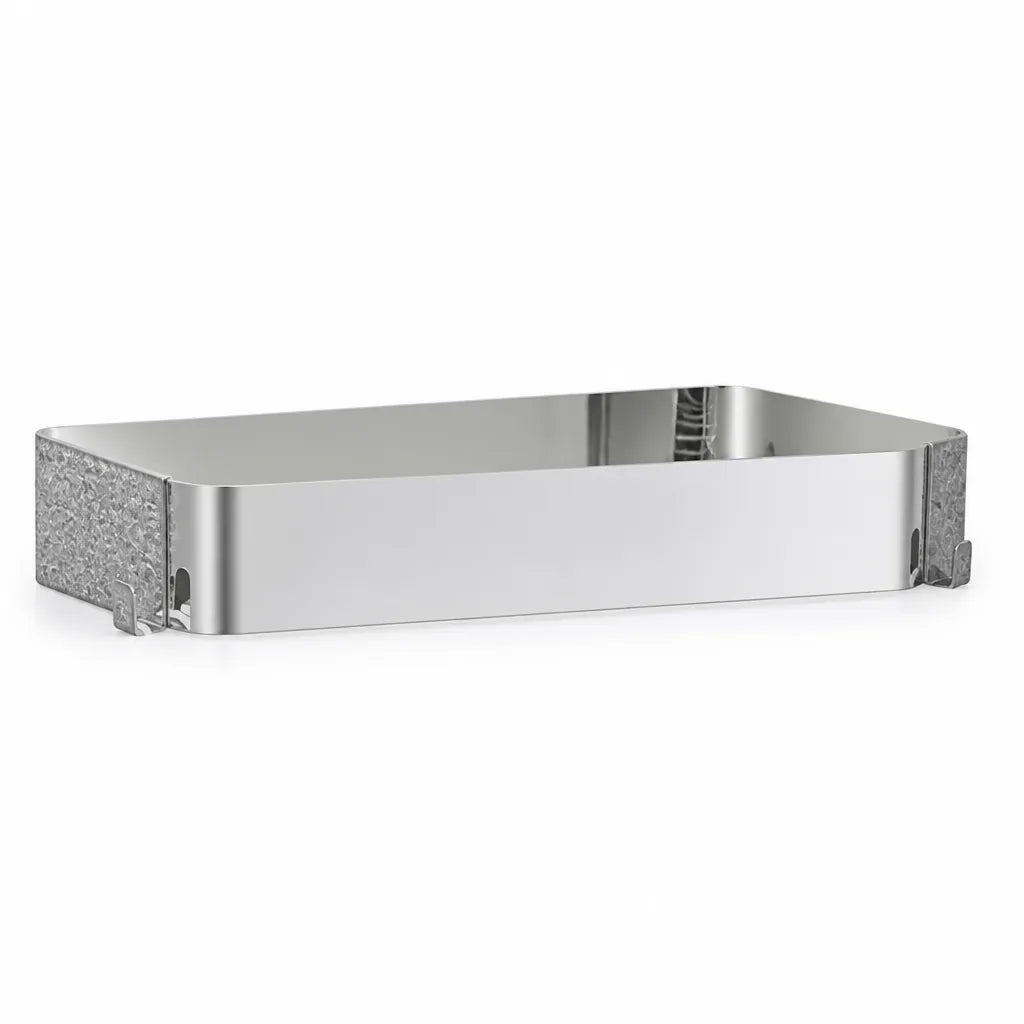 Adhesive Wall-Mounted Rust-Resistant Floating Metal Bathroom Shelf