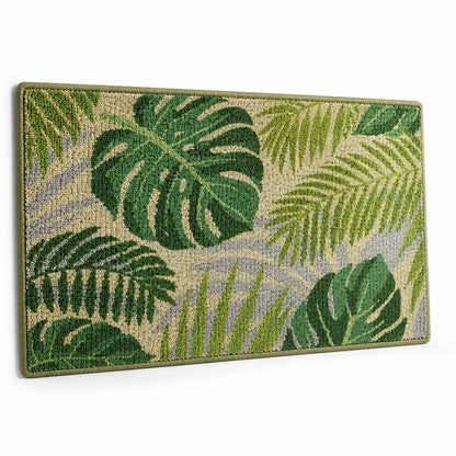 Area Rug Tropical Leaf Soft & Stain-Resistant