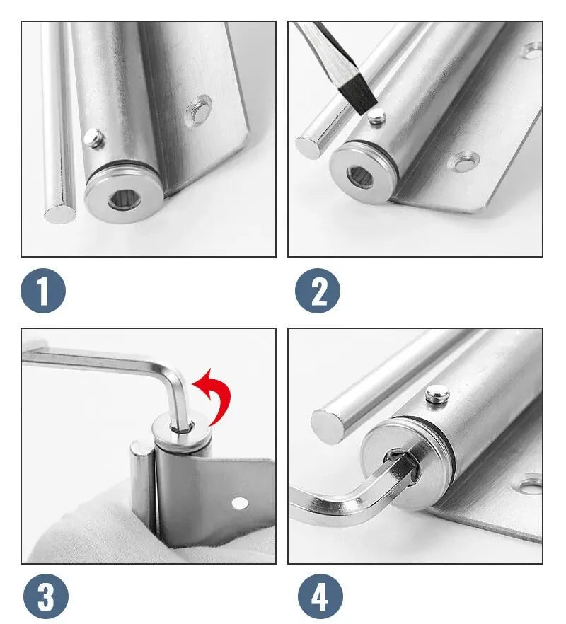 Automatic Door Closer Stainless Steel Quiet 4 Speeds