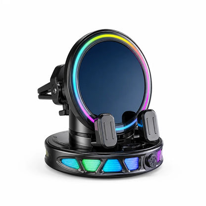 Automatic Gripper One-Hand Operation RGB Lighting Car Phone Mount