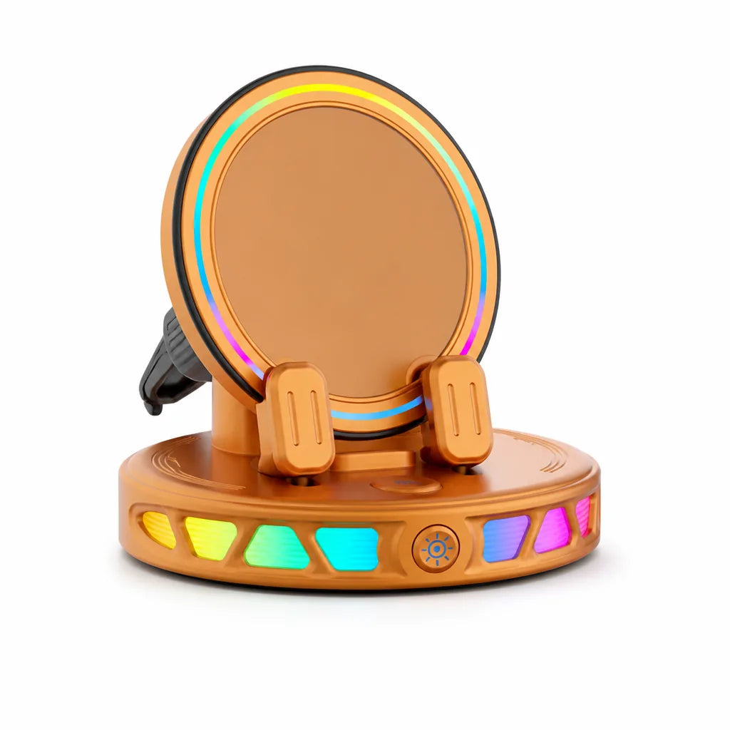 Automatic Gripper One-Hand Operation RGB Lighting Car Phone Mount