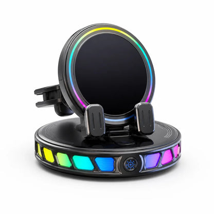Automatic Gripper One-Hand Operation RGB Lighting Car Phone Mount