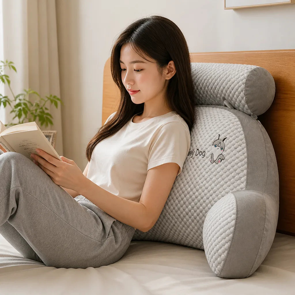 Back Support Pillow Mouldable Lumbar Support & Armrests