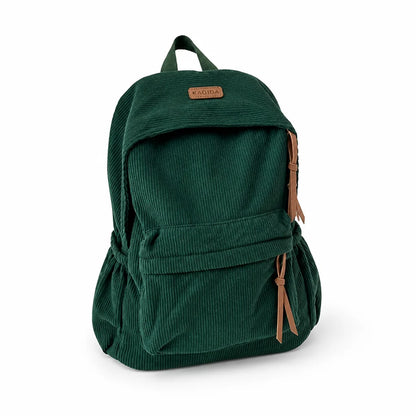 Backpack Large Capacity Corduroy Minimalist Style