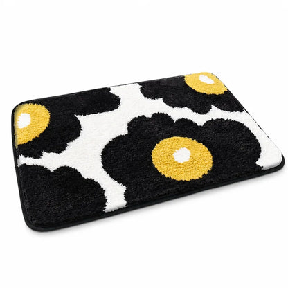 Bath Mat Whimsical Rainbow Plush Non-Slip