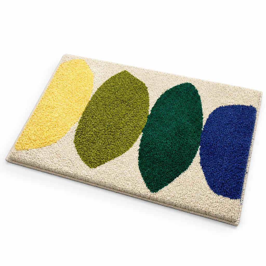 Bath Mat Whimsical Rainbow Plush Non-Slip