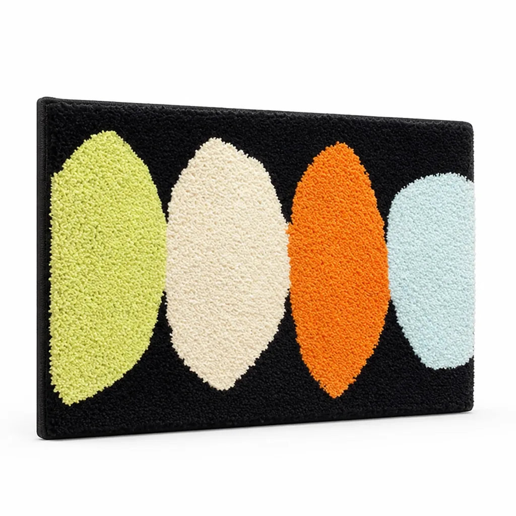 Bath Mat Whimsical Rainbow Plush Non-Slip