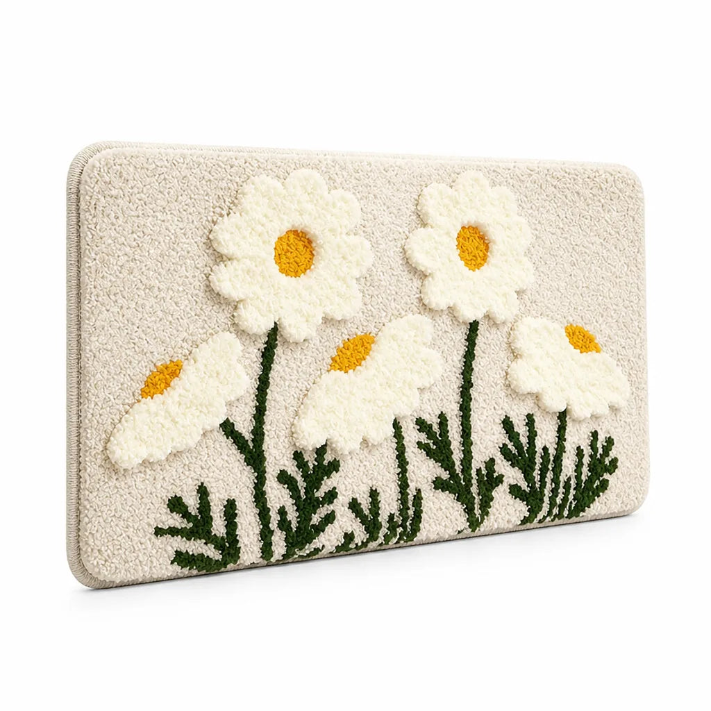 Bath Mat Whimsical Rainbow Plush Non-Slip