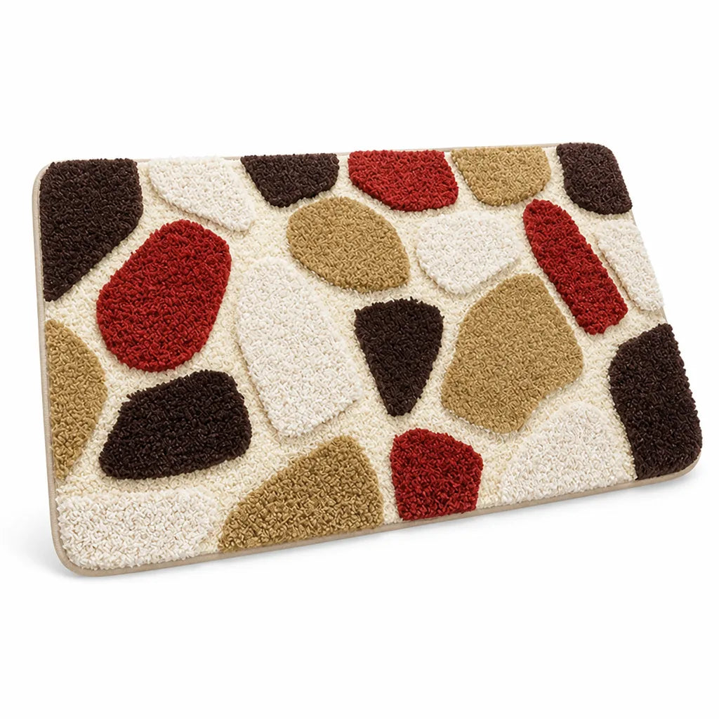 Bath Mat Whimsical Rainbow Plush Non-Slip