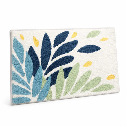 Bath Mat Whimsical Rainbow Plush Non-Slip