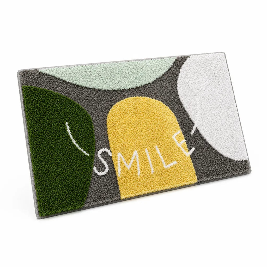 Bath Mat Whimsical Rainbow Plush Non-Slip