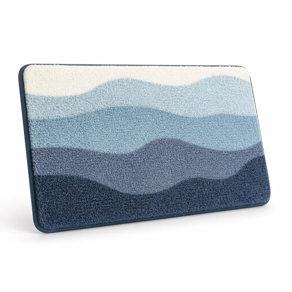 Bath Mat Whimsical Rainbow Plush Non-Slip