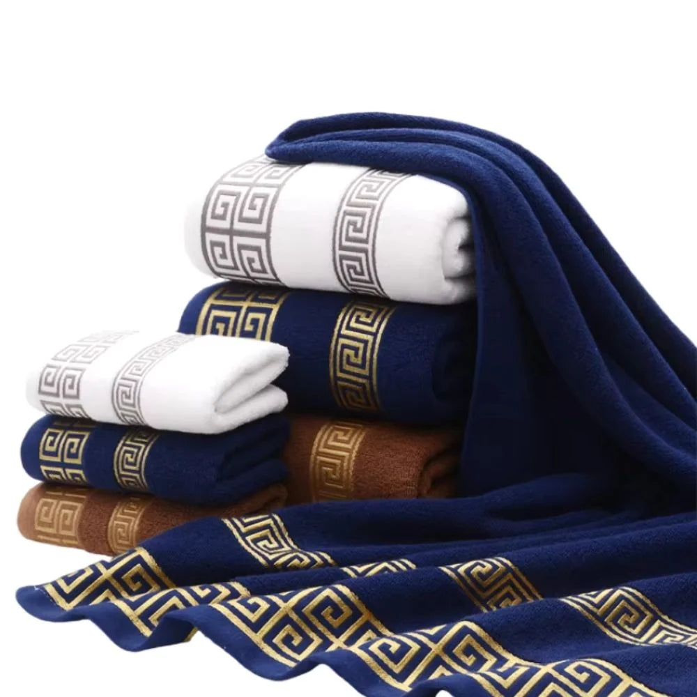 Bath Towel Set Cotton Terry Weave High Absorbency