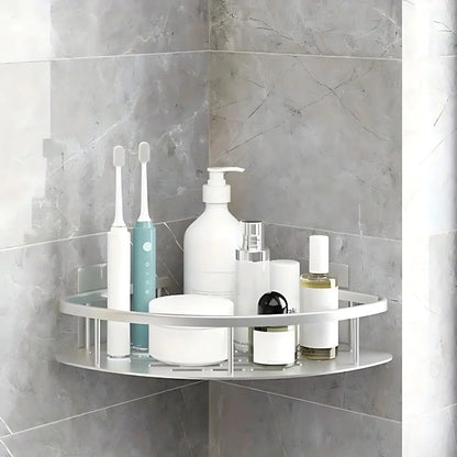 Bathroom Corner Shelf Rust-Resistant Aluminum No-Drill Self-Adhesive