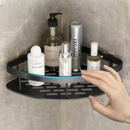 Bathroom Corner Shelf Rust-Resistant Aluminum No-Drill Self-Adhesive