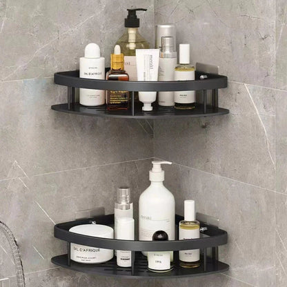 Bathroom Corner Shelf Rust-Resistant Aluminum No-Drill Self-Adhesive