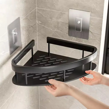 Bathroom Corner Shelf Rust-Resistant Aluminum No-Drill Self-Adhesive