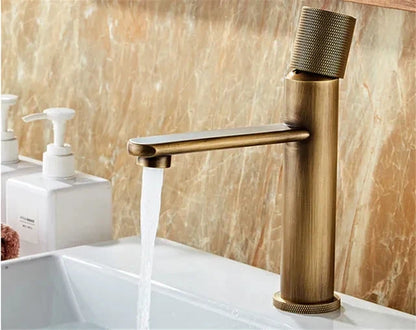Bathroom Faucet Antique Bronze Single-Handle Ceramic Valve