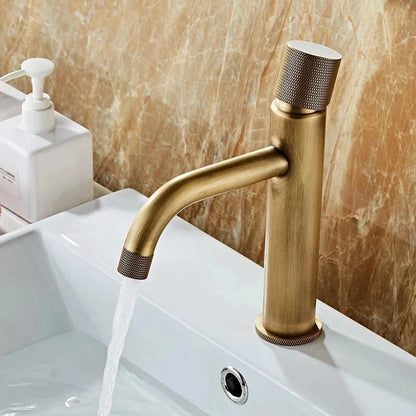 Bathroom Faucet Antique Bronze Single-Handle Ceramic Valve
