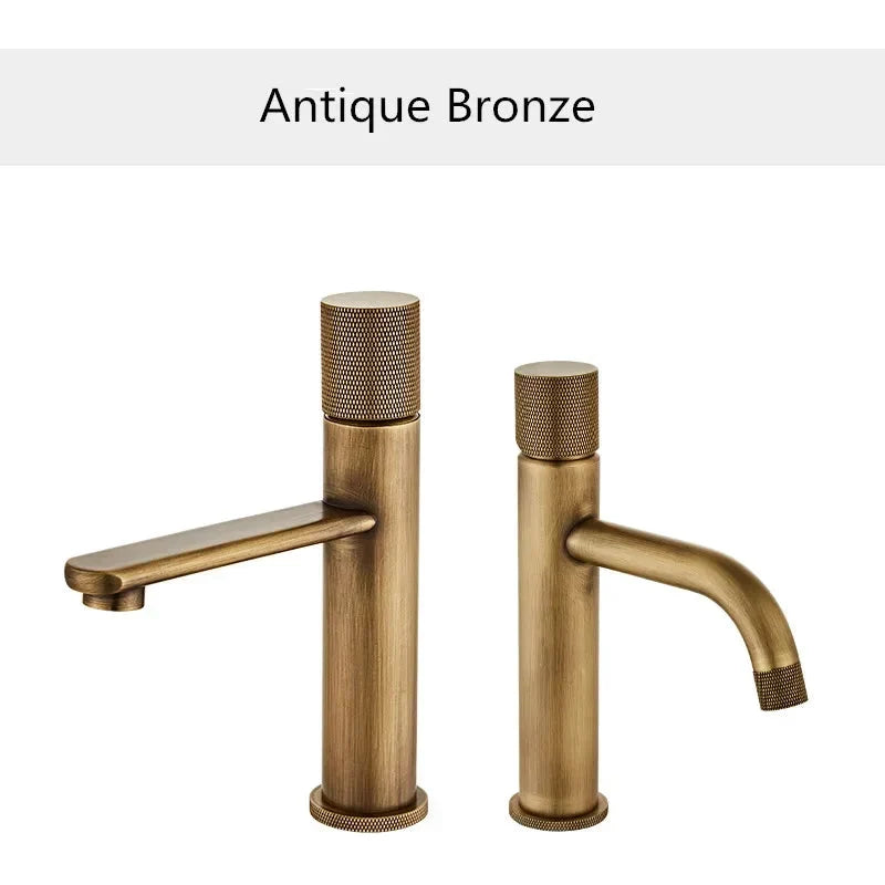Bathroom Faucet Antique Bronze Single-Handle Ceramic Valve