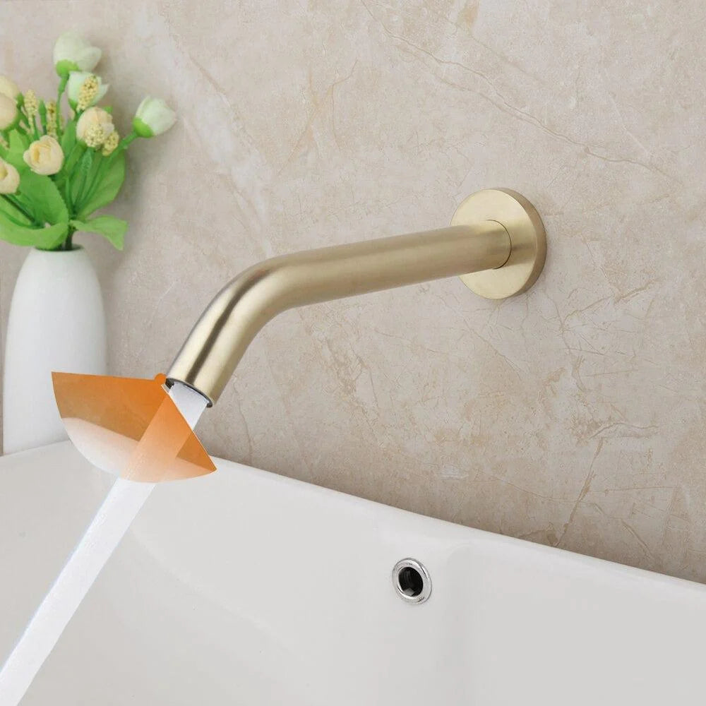 Bathroom Faucet Touchless Wall-Mounted Brass Body & Ceramic Valve