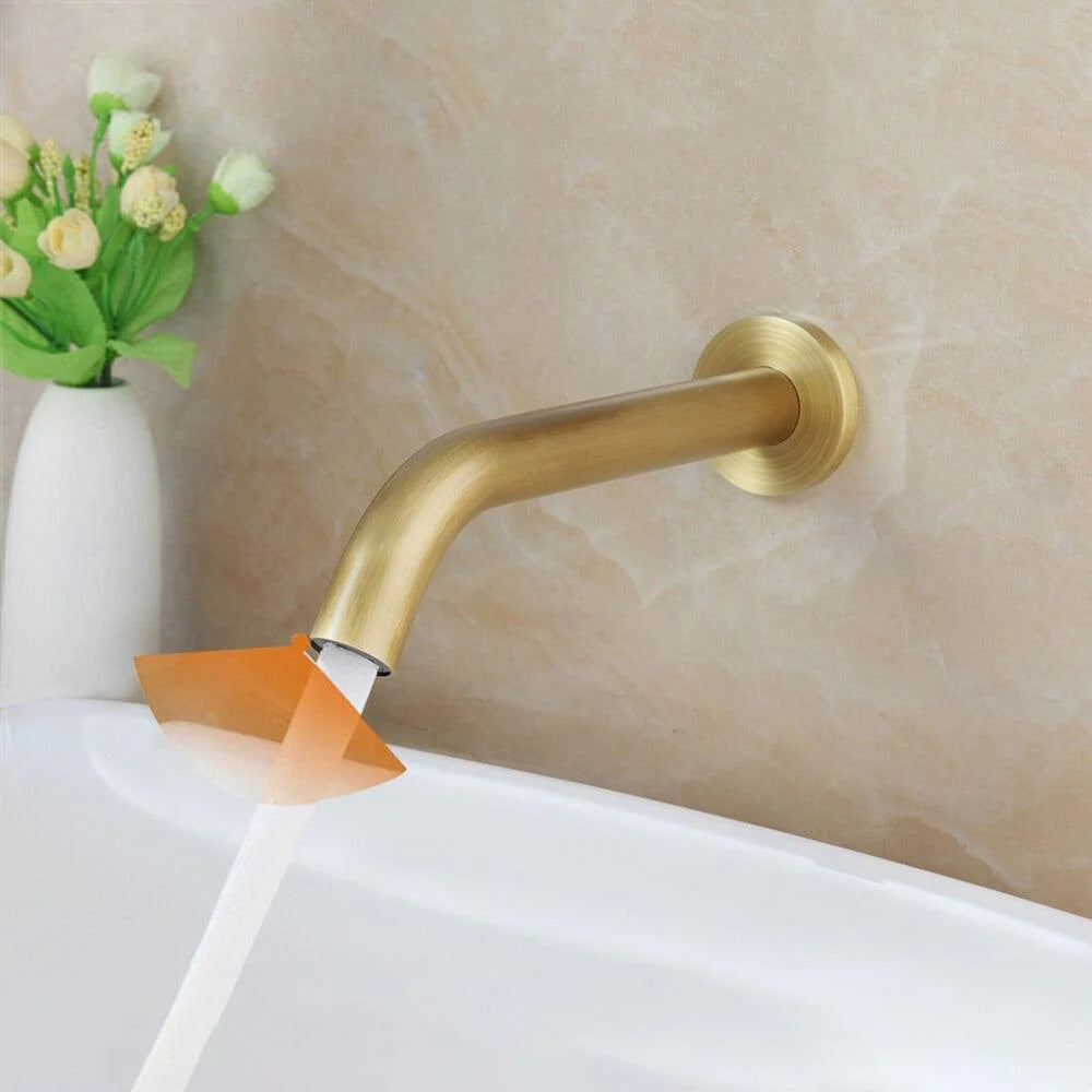 Bathroom Faucet Touchless Wall-Mounted Brass Body & Ceramic Valve