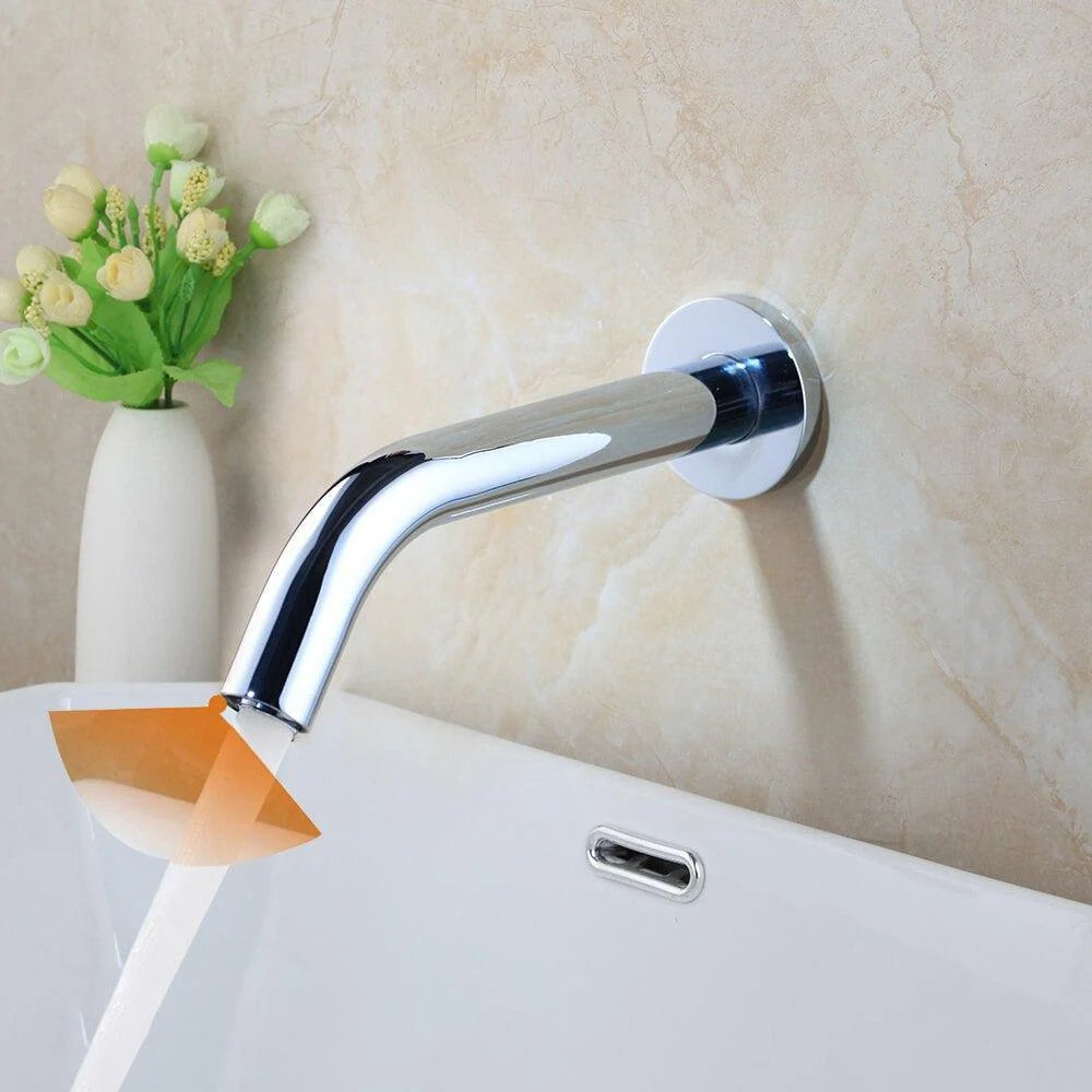 Bathroom Faucet Touchless Wall-Mounted Brass Body & Ceramic Valve