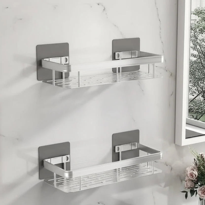 Bathroom Shelf Self-Adhesive Stainless Steel 11 lb