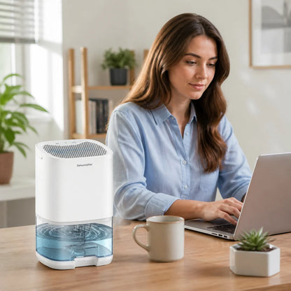 Bedroom Dehumidifier & Air Purifier Quiet Auto Shut-Off