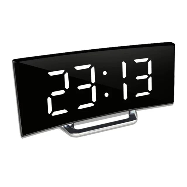 Bedside Alarm Clock Auto-Dimming Large LED Digits USB
