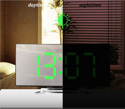 Bedside Alarm Clock Auto-Dimming Large LED Digits USB