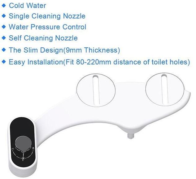 Bidet Attachment Dual Nozzles Self-Cleaning Hot & Cold Option