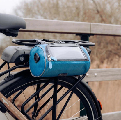 Bike Phone Pouch Clear Touchscreen Water-Resistant Velcro Handlebar Mount