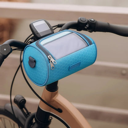 Bike Phone Pouch Clear Touchscreen Water-Resistant Velcro Handlebar Mount