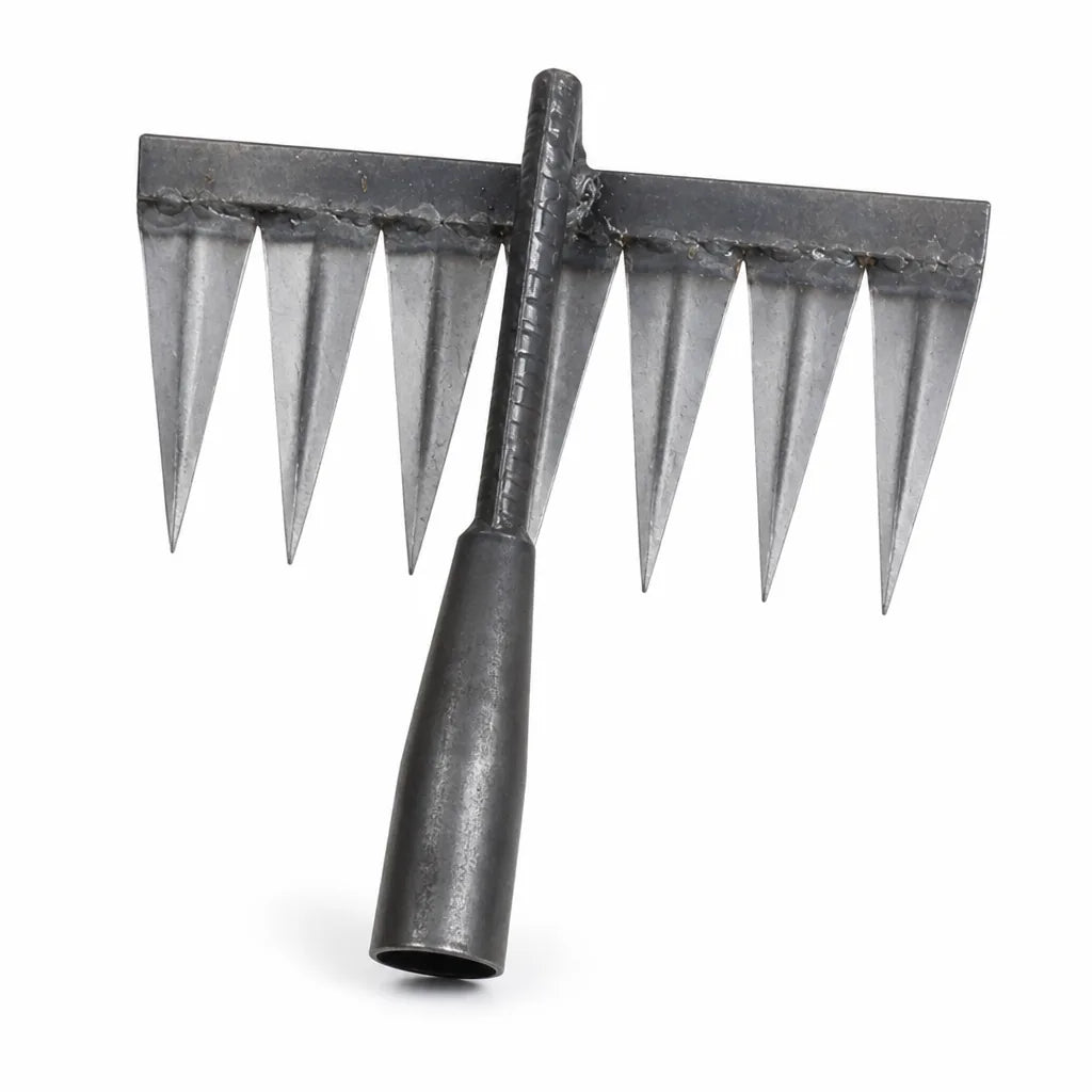 Carbon Steel Garden Weeder Rake (Soil Loosening & Seedbed Preparation)