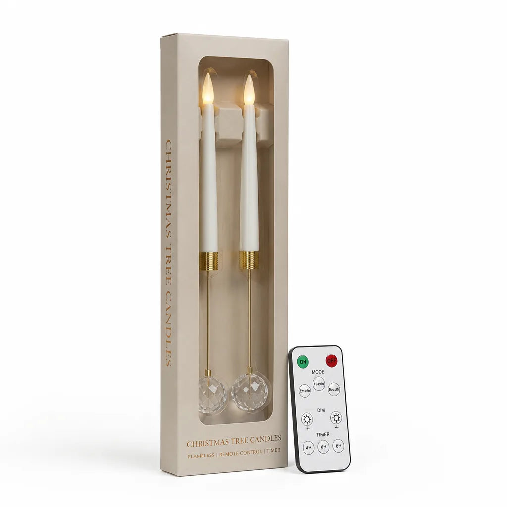 Christmas Tree Candles Flameless Remote Control Timer & Dimming