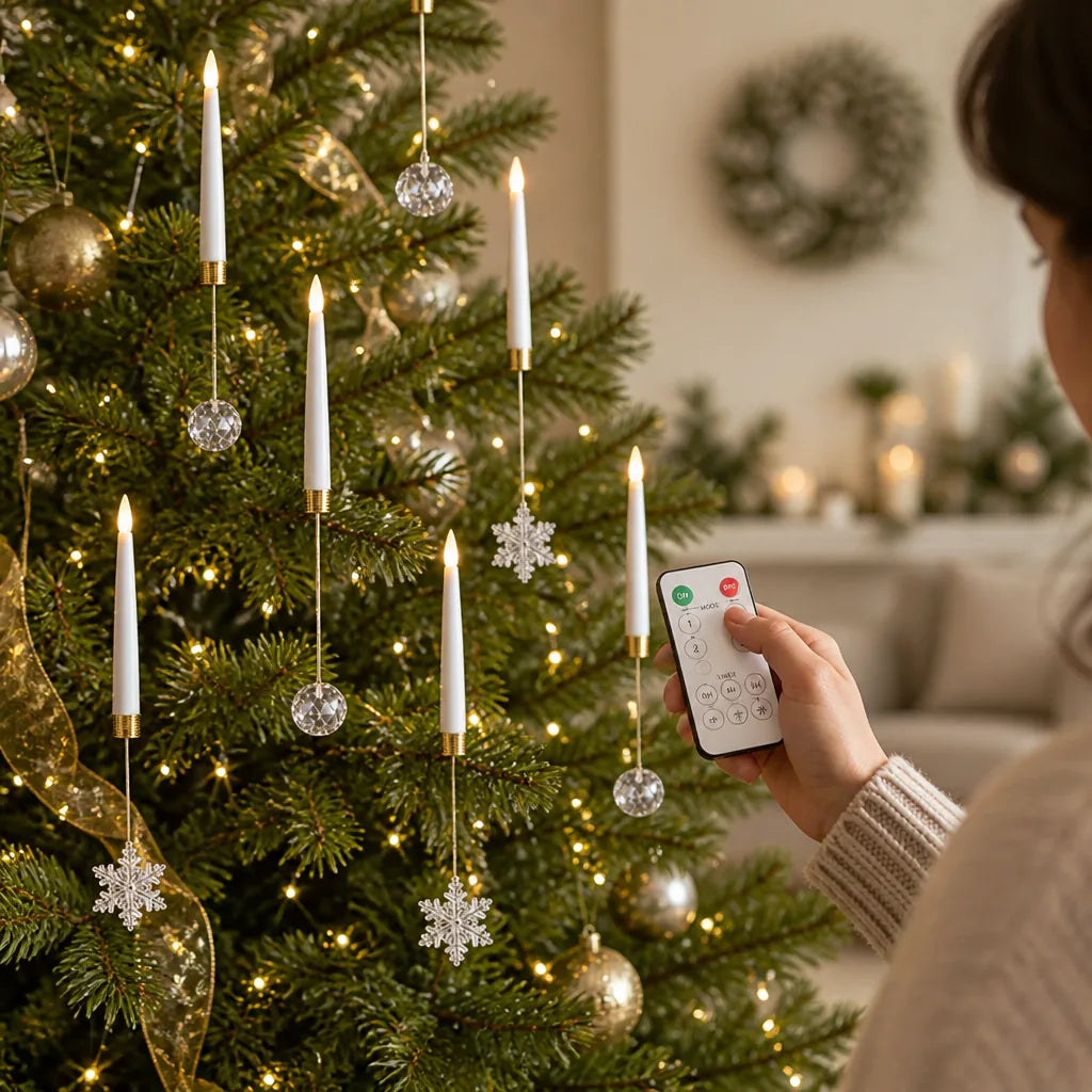Christmas Tree Candles Flameless Remote Control Timer & Dimming