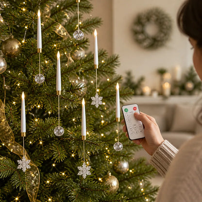 Christmas Tree Candles Flameless Remote Control Timer & Dimming